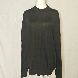 Roberto Villini Collezione Crew Neck Black Mens Sweater SZ XL